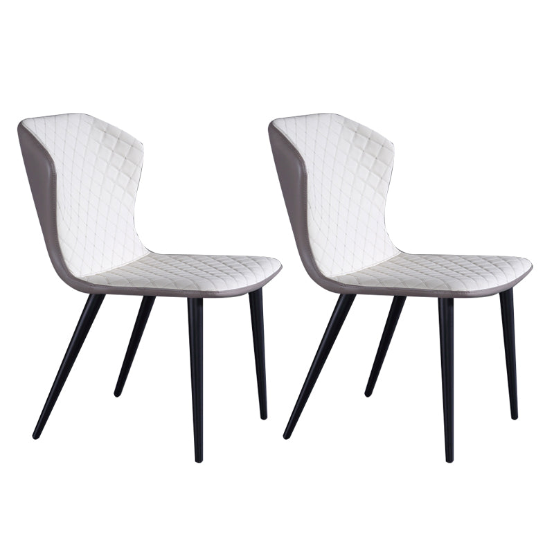 Industriële vaste achterstoelen armloze zijstoelen met metalen benen voor thuisgebruik