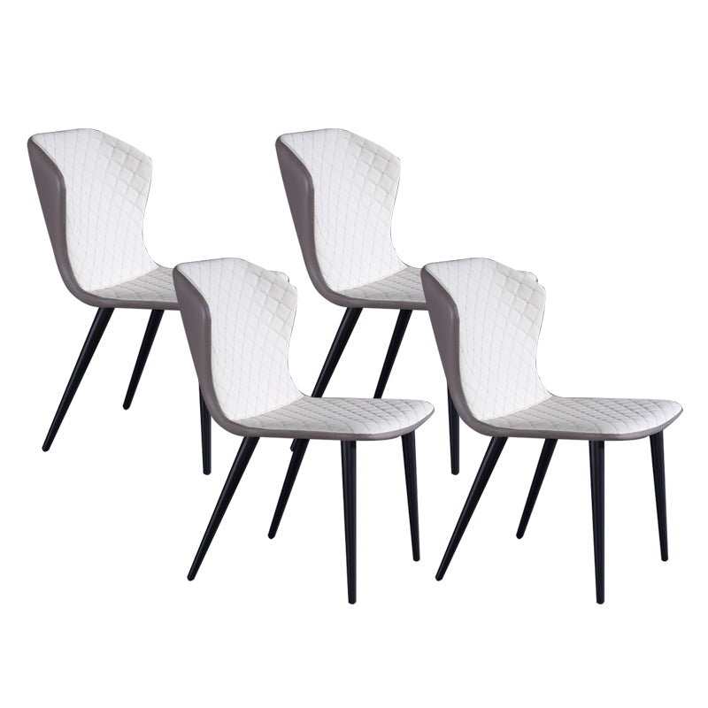 Industriële vaste achterstoelen armloze zijstoelen met metalen benen voor thuisgebruik