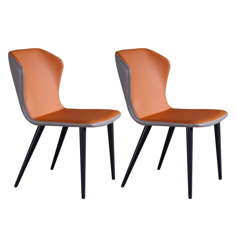 Industriële vaste achterstoelen armloze zijstoelen met metalen benen voor thuisgebruik