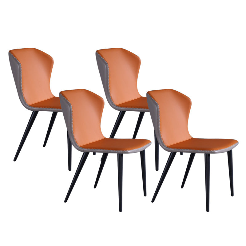 Industriële vaste achterstoelen armloze zijstoelen met metalen benen voor thuisgebruik