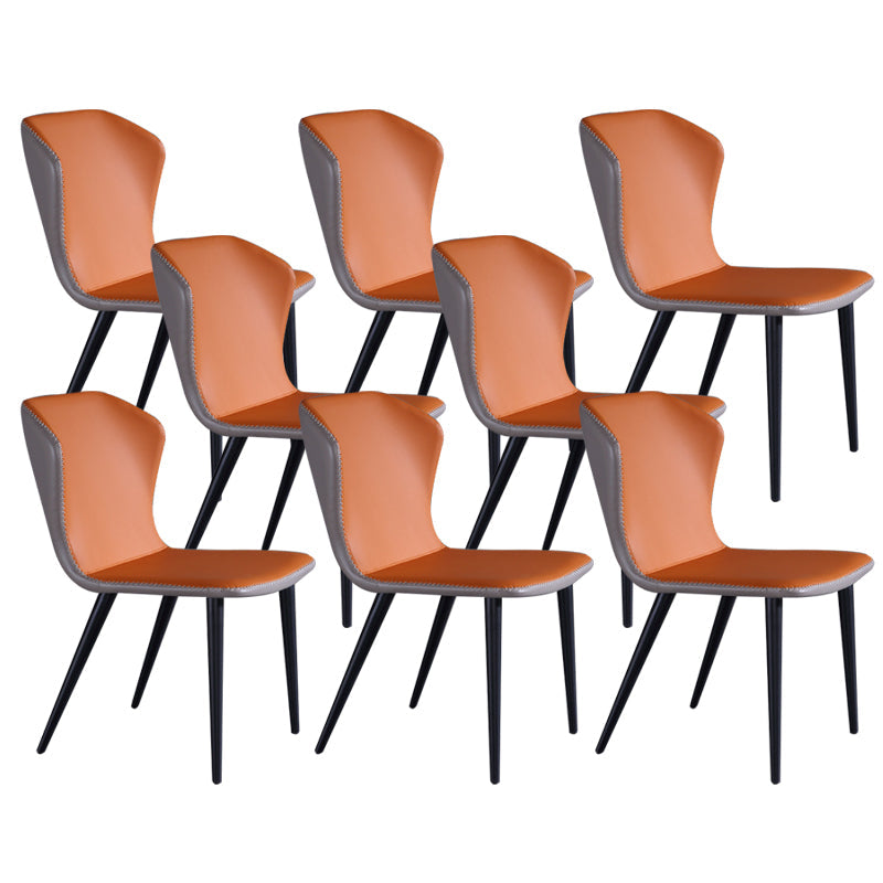 Industriële vaste achterstoelen armloze zijstoelen met metalen benen voor thuisgebruik