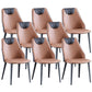 Industrial Style Faux Leather Chairs Armless Side Chairs with Metal Legs for Home Use Orange 8 Piece Set Clearhalo 'Dining Chairs' 'Dining Tables & Seating' 'dining_chair' 'furn' 'furn_dining_chair' 'Furniture' 'Kitchen & Dining Furniture' 6230098