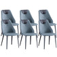 Industrial Style Faux Leather Chairs Armless Side Chairs with Metal Legs for Home Use Blue 6 Piece Set Clearhalo 'Dining Chairs' 'Dining Tables & Seating' 'dining_chair' 'furn' 'furn_dining_chair' 'Furniture' 'Kitchen & Dining Furniture' 6230104