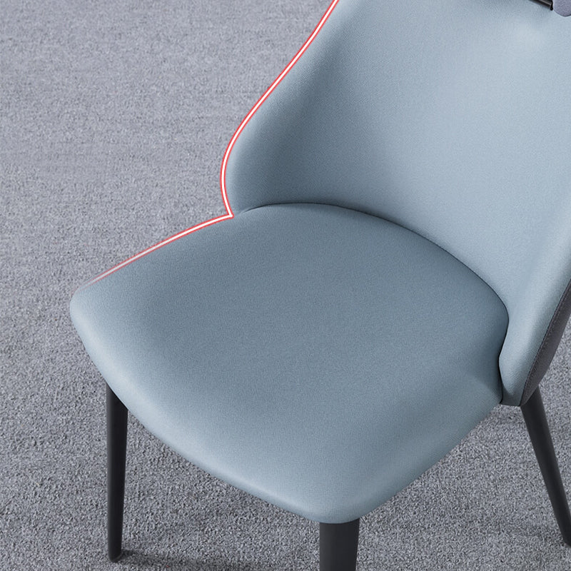 Industrial Style Faux Leather Chairs Armless Side Chairs with Metal Legs for Home Use Clearhalo 'Dining Chairs' 'Dining Tables & Seating' 'dining_chair' 'furn' 'furn_dining_chair' 'Furniture' 'Kitchen & Dining Furniture' 6230105