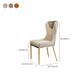 Faux Leather Kitchen Dining Chair Glam Upholstered Dining Chair with Metal Legs