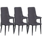 Industrial Faux Leather Chairs Armless Side Chairs with Metal Legs for Home Use Dark Gray 6 Piece Set Clearhalo 'Dining Chairs' 'Dining Tables & Seating' 'dining_chair' 'furn' 'furn_dining_chair' 'Furniture' 'Kitchen & Dining Furniture' 6230146