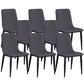 Industrial Faux Leather Chairs Armless Side Chairs with Metal Legs for Home Use Dark Gray 8 Piece Set Clearhalo 'Dining Chairs' 'Dining Tables & Seating' 'dining_chair' 'furn' 'furn_dining_chair' 'Furniture' 'Kitchen & Dining Furniture' 6230148