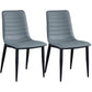 Industrial Faux Leather Chairs Armless Side Chairs with Metal Legs for Home Use Dark Blue-Gray 2 Piece Set Clearhalo 'Dining Chairs' 'Dining Tables & Seating' 'dining_chair' 'furn' 'furn_dining_chair' 'Furniture' 'Kitchen & Dining Furniture' 6230165