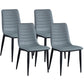 Industrial Faux Leather Chairs Armless Side Chairs with Metal Legs for Home Use Dark Blue-Gray 4 Piece Set Clearhalo 'Dining Chairs' 'Dining Tables & Seating' 'dining_chair' 'furn' 'furn_dining_chair' 'Furniture' 'Kitchen & Dining Furniture' 6230166