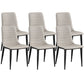 Industrial Faux Leather Chairs Armless Side Chairs with Metal Legs for Home Use Cream Gray 6 Piece Set Clearhalo 'Dining Chairs' 'Dining Tables & Seating' 'dining_chair' 'furn' 'furn_dining_chair' 'Furniture' 'Kitchen & Dining Furniture' 6230171
