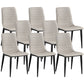Industrial Faux Leather Chairs Armless Side Chairs with Metal Legs for Home Use Cream Gray 8 Piece Set Clearhalo 'Dining Chairs' 'Dining Tables & Seating' 'dining_chair' 'furn' 'furn_dining_chair' 'Furniture' 'Kitchen & Dining Furniture' 6230172