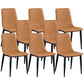 Industrial Faux Leather Chairs Armless Side Chairs with Metal Legs for Home Use Orange 8 Piece Set Clearhalo 'Dining Chairs' 'Dining Tables & Seating' 'dining_chair' 'furn' 'furn_dining_chair' 'Furniture' 'Kitchen & Dining Furniture' 6230176