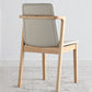 Wood Kitchen Dining Side Chair Upholstered Dining Chair in White