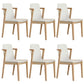 Wood Kitchen Dining Side Chair Upholstered Dining Chair in White
