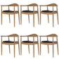 Glam Upholstered Arm Chair Open Back Solid Wood Dining Chair Light Brown 6 Piece Set Clearhalo 'Dining Chairs' 'Dining Tables & Seating' 'dining_chair' 'furn' 'furn_dining_chair' 'Furniture' 'Kitchen & Dining Furniture' 6230236