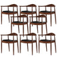 Glam Upholstered Arm Chair Open Back Solid Wood Dining Chair Dark Brown 8 Piece Set Clearhalo 'Dining Chairs' 'Dining Tables & Seating' 'dining_chair' 'furn' 'furn_dining_chair' 'Furniture' 'Kitchen & Dining Furniture' 6230237
