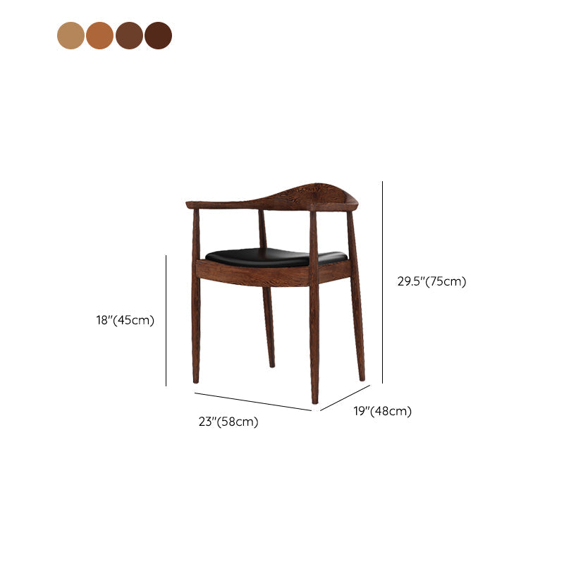 Glam Upholstered Arm Chair Open Back Solid Wood Dining Chair Clearhalo 'Dining Chairs' 'Dining Tables & Seating' 'dining_chair' 'furn' 'furn_dining_chair' 'Furniture' 'Kitchen & Dining Furniture' 6230241