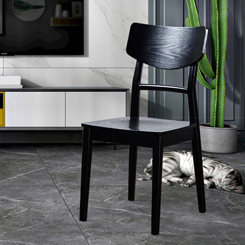 Chaise latéral de cuisine en bois contemporain à l'arrière ouvert chaise latéral