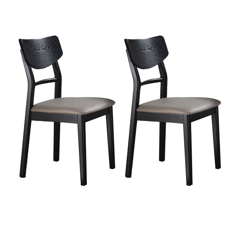 Chaise latéral de cuisine en bois contemporain à l'arrière ouvert chaise latéral