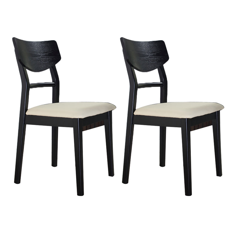 Chaise latéral de cuisine en bois contemporain à l'arrière ouvert chaise latéral