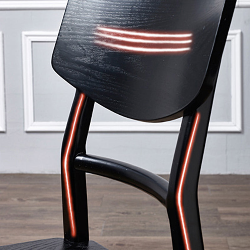 Chaise latéral de cuisine en bois contemporain à l'arrière ouvert chaise latéral