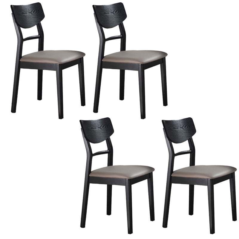 Chaise latéral de cuisine en bois contemporain à l'arrière ouvert chaise latéral