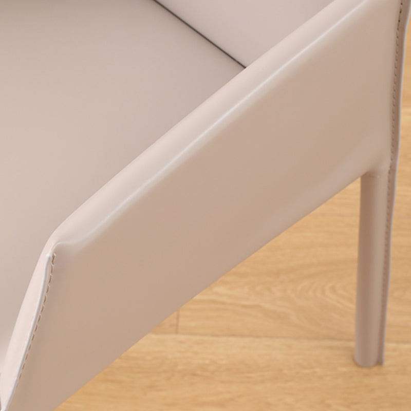 Upholstered Arm Chair Contemporary Faux Leather Dining Arm Chair for Home