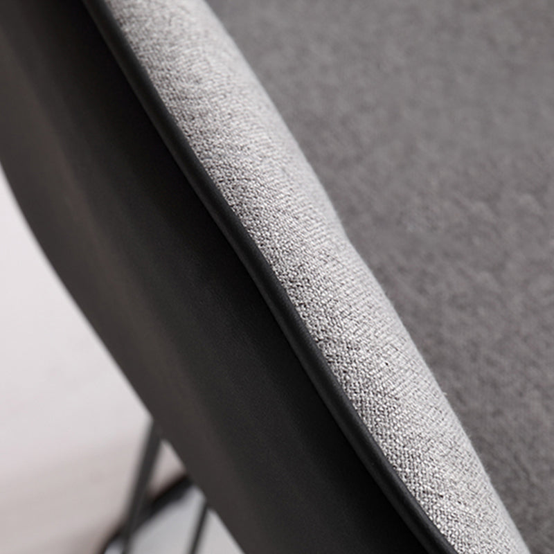 Industriële metalen basis eetkamerstoel gestoffeerde eetkamerstoel