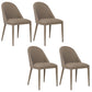 Contemporary Parsons Chair Faux Leather Kitchen Dining Armless Chair