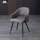 Upholstered Arm Chair Industrial Faux Leather Indoor Dining Chair with Metal Legs