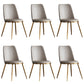 White Upholstered Dining Chair Kitchen Dining Chair with Metal Legs