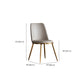 White Upholstered Dining Chair Kitchen Dining Chair with Metal Legs