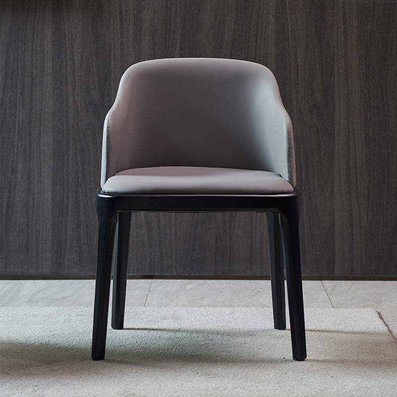 Gepolsterter Esstuhl zeitgenössische Küche Essarmstuhl mit Holzbeinen