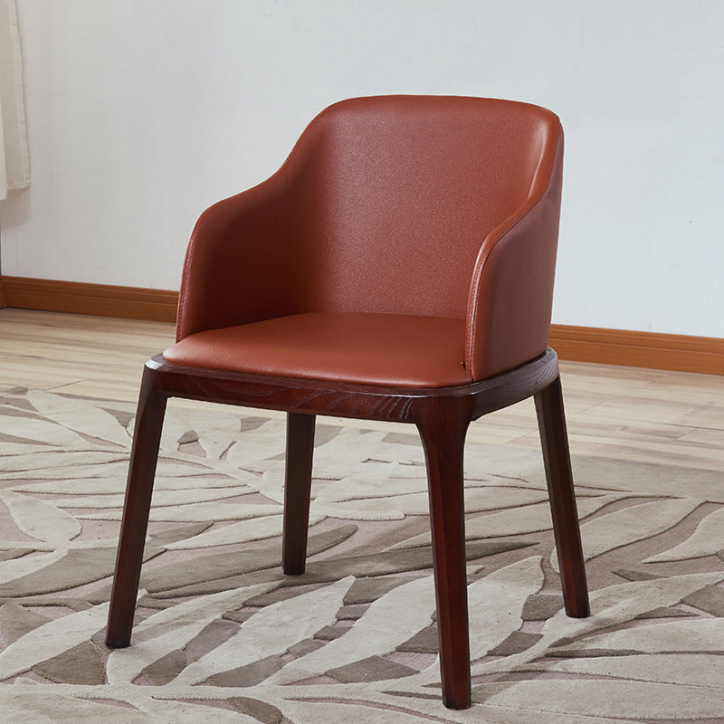 Gepolsterter Esstuhl zeitgenössische Küche Essarmstuhl mit Holzbeinen