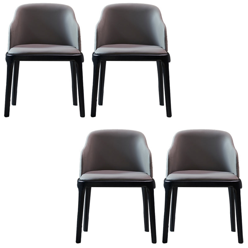 Gepolsterter Esstuhl zeitgenössische Küche Essarmstuhl mit Holzbeinen