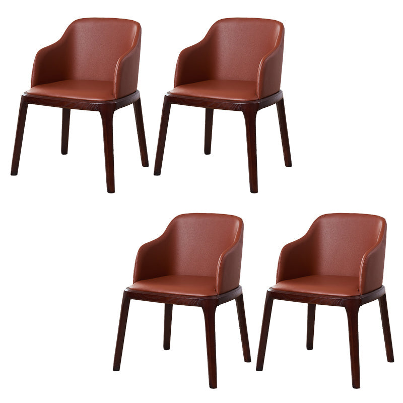 Gepolsterter Esstuhl zeitgenössische Küche Essarmstuhl mit Holzbeinen