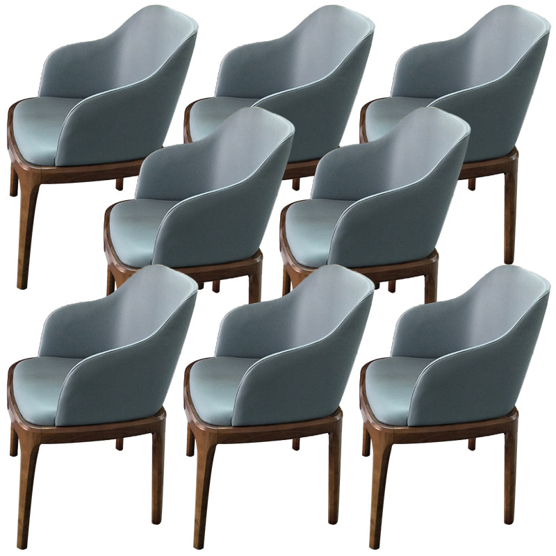 Gepolsterter Esstuhl zeitgenössische Küche Essarmstuhl mit Holzbeinen