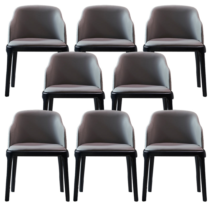 Gepolsterter Esstuhl zeitgenössische Küche Essarmstuhl mit Holzbeinen