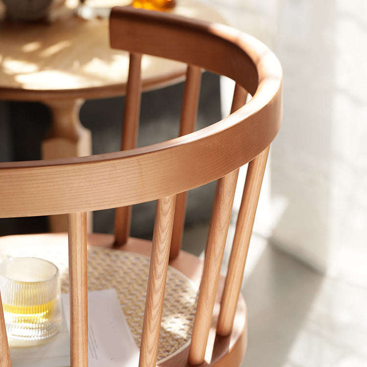 Industrial Side Chair Wood Windsor Back Dining Room Chair for Home