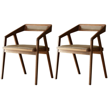 Contemporary Kitchen Dining Armchair Wood Side Dining Chairs 2 Piece Set Clearhalo 'Dining Chairs' 'Dining Tables & Seating' 'dining_chair' 'furn' 'furn_dining_chair' 'Furniture' 'Kitchen & Dining Furniture' 6230551