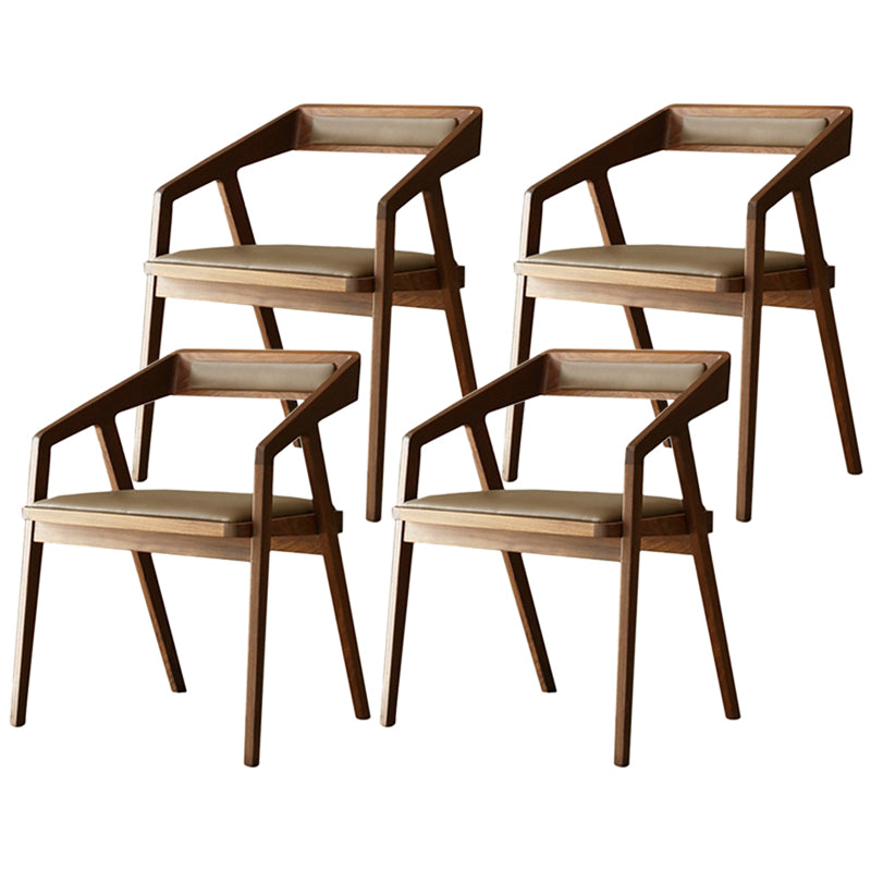 Contemporary Kitchen Dining Armchair Wood Side Dining Chairs 4 Piece Set Clearhalo 'Dining Chairs' 'Dining Tables & Seating' 'dining_chair' 'furn' 'furn_dining_chair' 'Furniture' 'Kitchen & Dining Furniture' 6230553
