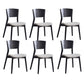 Wood Kitchen Dining Side Chair Open Back Dining Side Chair in Black Frame
