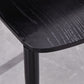 Wood Kitchen Dining Side Chair Open Back Dining Side Chair in Black Frame