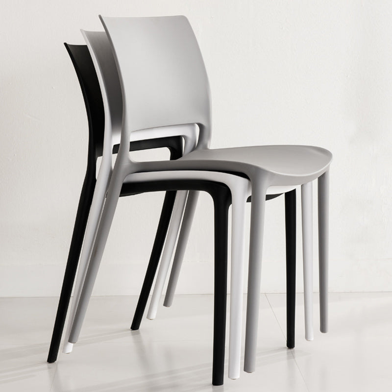Contemporary Style Side Chair Open Back Plastic Dining Room Chair Clearhalo 'Dining Chairs' 'Dining Tables & Seating' 'dining_chair' 'furn' 'furn_dining_chair' 'Furniture' 'Kitchen & Dining Furniture' 6230660