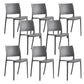 Contemporary Style Side Chair Open Back Plastic Dining Room Chair Black 8 Piece Set Clearhalo 'Dining Chairs' 'Dining Tables & Seating' 'dining_chair' 'furn' 'furn_dining_chair' 'Furniture' 'Kitchen & Dining Furniture' 6230662