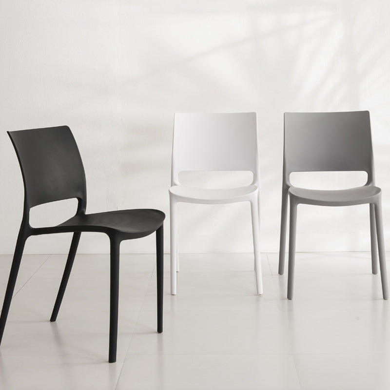 Contemporary Style Side Chair Open Back Plastic Dining Room Chair Clearhalo 'Dining Chairs' 'Dining Tables & Seating' 'dining_chair' 'furn' 'furn_dining_chair' 'Furniture' 'Kitchen & Dining Furniture' 6230663