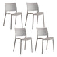 Contemporary Style Side Chair Open Back Plastic Dining Room Chair Grey 4 Piece Set Clearhalo 'Dining Chairs' 'Dining Tables & Seating' 'dining_chair' 'furn' 'furn_dining_chair' 'Furniture' 'Kitchen & Dining Furniture' 6230664