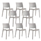 Contemporary Style Side Chair Open Back Plastic Dining Room Chair Grey 8 Piece Set Clearhalo 'Dining Chairs' 'Dining Tables & Seating' 'dining_chair' 'furn' 'furn_dining_chair' 'Furniture' 'Kitchen & Dining Furniture' 6230666