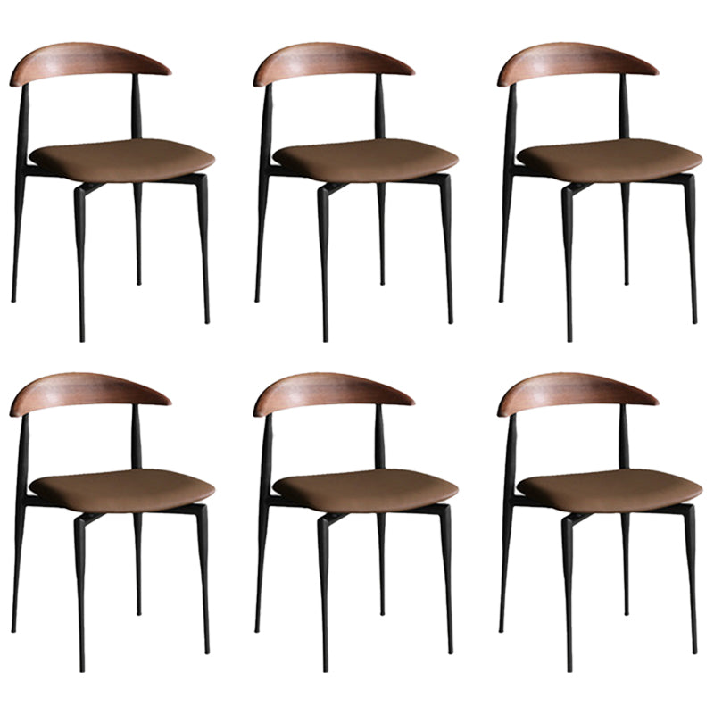 Seitstuhl für industriellen Stil offener Stapel -Esszimmerstuhl offener Rücken