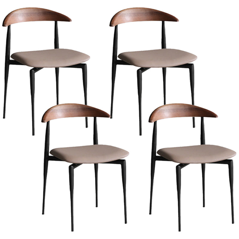 Seitstuhl für industriellen Stil offener Stapel -Esszimmerstuhl offener Rücken